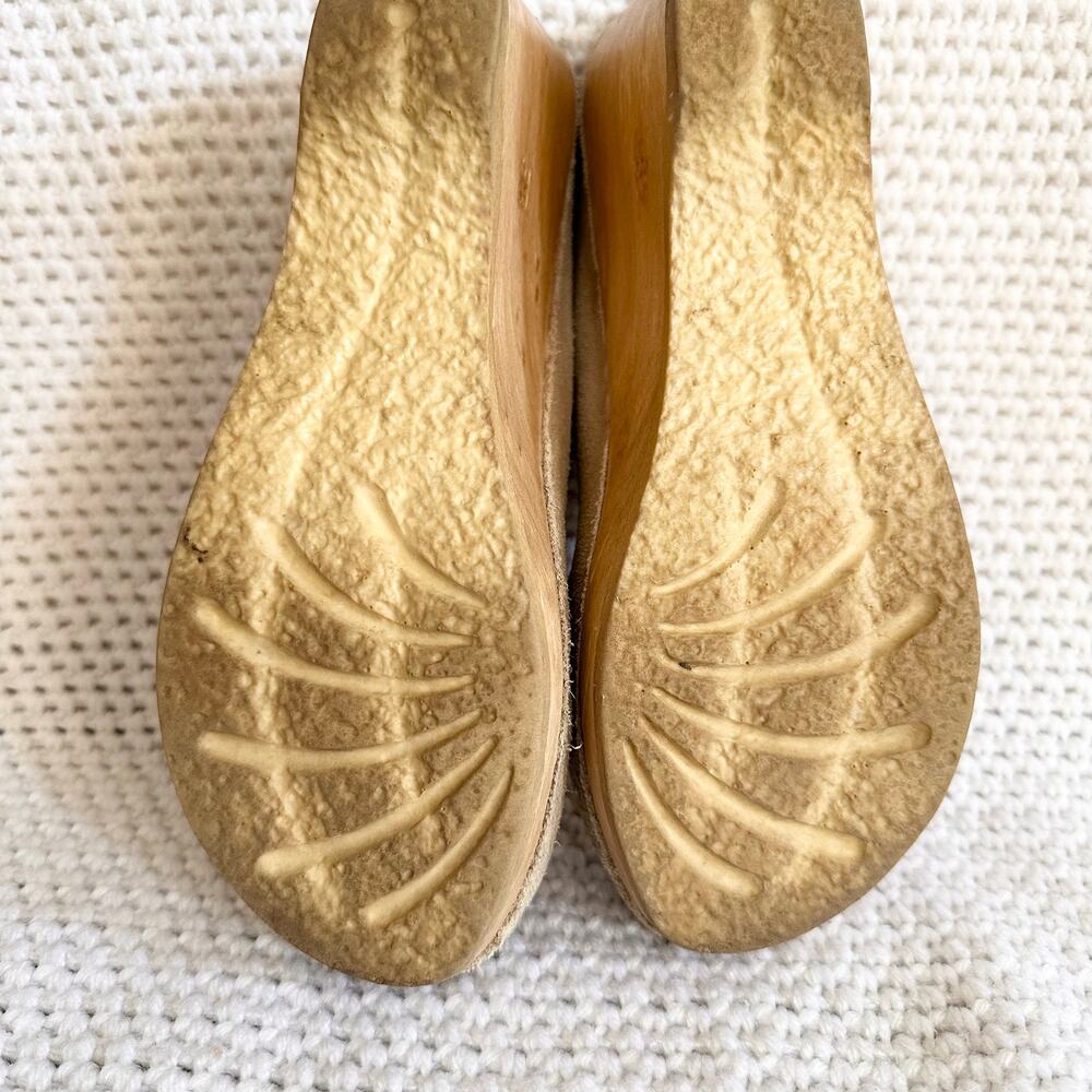 No. 6 New School Clog On Wedge Chalk Suede Closed Toe Platform Slip On Size 38 - Picture 10 of 10